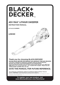 Notice BLACK & DECKER LSW40 Nettoyeur vapeur
