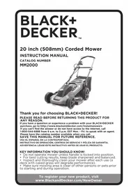 BLACK &amp; DECKER MM2000 - Tondeuse à gazon