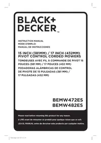 BLACK &amp; DECKER BEMW472ES - Tondeuse à gazon