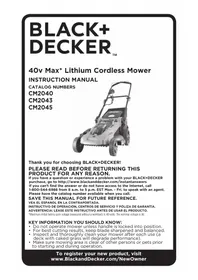 BLACK &amp; DECKER CM2043 - Tondeuse à gazon
