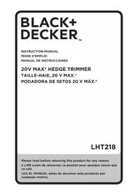 BLACK &amp; DECKER LHT218 - Hedge trimmers