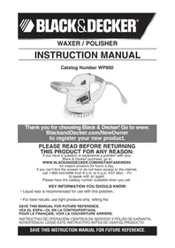 Notice BLACK & DECKER WP900 Grinder