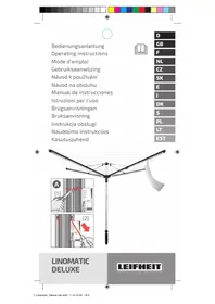 Notice Leifheit LINOMATIC 600 DELUXE COVER 82008 Skalbyklė