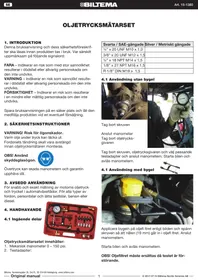 Notice Biltema 151380 Manomètre de pression huile moteur