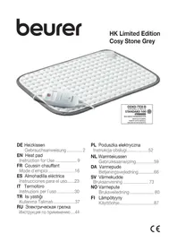 Notice BEURER HK LIMITED EDITION COSY ısıtmalı battaniye