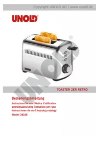 Notice UNOLD 38326 Toster