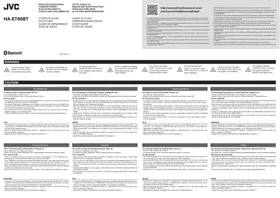Notice JVC HAET90BTYE Casque audio