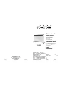 Notice Toyotomi EPA150EF Aquecimento
