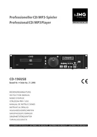 Notice IMG STAGE LINE CD196USB Odtwarzacz/nagrywarka cd