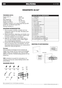 Notice Biltema 247680 Support mural pour téléviseur