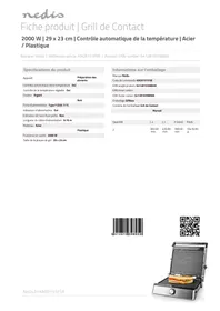 Notice NEDIS KAGR151FSR Grille pain