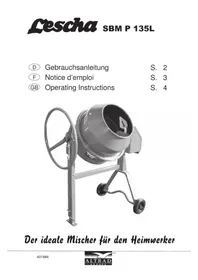 Notice Lescha SBM P135 L Mélangeur de ciment
