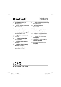 Notice EINHELL TCPG 25E2 Groupe électrogène