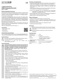 Notice Speaka SP8559864 Convertisseur audio/vidéo