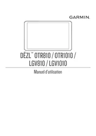 Notice GARMIN DEZL LGV810 Gps