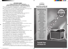 Notice Heissner FPU1600000 Pompe à eau