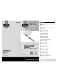 Notice Burg Wächter WINSAFE WS 44 Serrure de sécurité