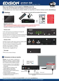 Notice EDISION PROTON S2 Recepteur