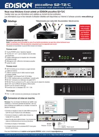 Notice EDISION PICCOLLINO S2+T2C Recepteur
