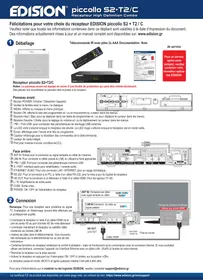 Notice EDISION PICCOLLO S2+T2C Recepteur