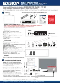 Notice EDISION OS NINO PRO Recepteur