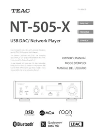 Notice TEAC NT505X Reproductor multimedia