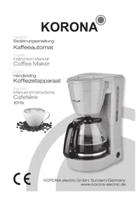 Notice KORONA 10119 Kaffeemaschine