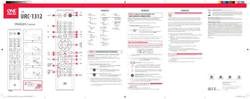Notice ONE FOR ALL URC 1312 Télécommande