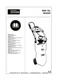 Notice Güde GDS 12L Pulvérisateur de pression