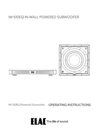 Notice ELAC IWS10EQ Caisson de basses