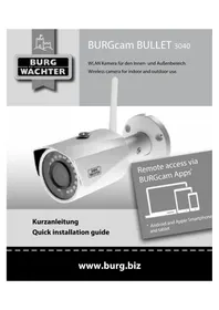 Notice Burg Wächter BURGCAM BULLET 3040 Caméra de surveillance
