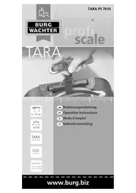 Notice Burg Wächter PROﬁSCALE TARA PS 7610 Balance