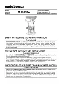 Notice HiKOKI M 1808DA Cortadora de césped