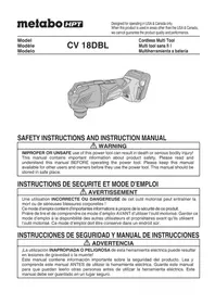 Notice HiKOKI CV 18DBL Multitools