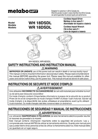 Notice HiKOKI WH 18DSDL Destornillador