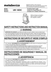 Notice HiKOKI UB 18DC Lighting