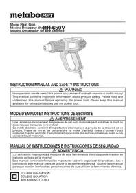 Notice HiKOKI RH 650V Pistolet thermique