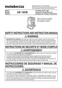Notice HiKOKI UB 18DB Lighting
