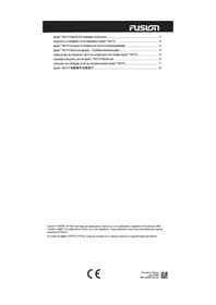 Notice Fusion APOLLO MSRA770 Radio VHF marine