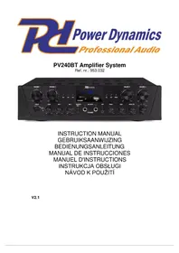 Notice Power Dynamics PV240BT Přijímač