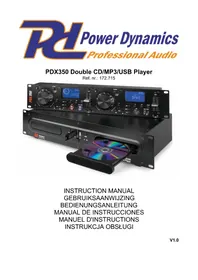 Notice Power Dynamics PDX350 Odtwarzacz/nagrywarka cd