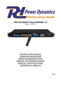 Notice Power Dynamics PDC60 Odtwarzacz/nagrywarka cd