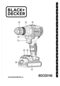 Notice BLACK & DECKER BDCDD186K τρυπάνι
