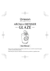 Notice OREGON SCIENTIFIC GLAZE HWI0006 Diffuseur d'arômes