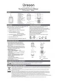 Notice OREGON SCIENTIFIC SWEET POT HWI0005 Diffuseur d'arômes