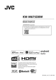 Notice JVC KWM875DBW Autoradio