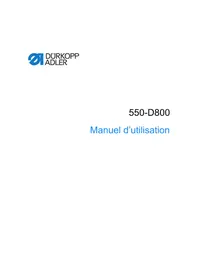 Notice Dürkopp Adler 550D800 Machine à coudre