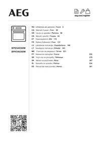 Notice AEG BPK546360M Elektrická trouba