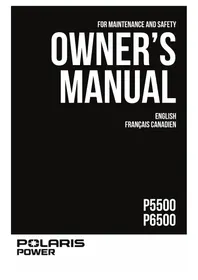 Notice POLARIS P5500 (2020) Générateur électrique