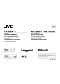 Notice JVC KWX850BT Récepteur audio-vidéo